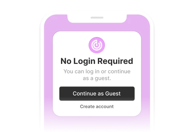 No Login Required