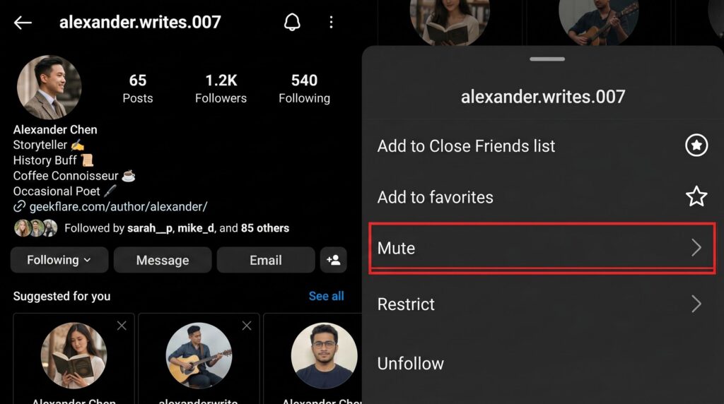 Want to unfollow quietly